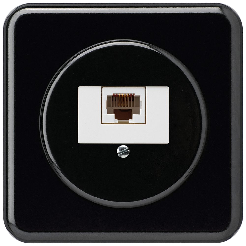 UP-Anschlussdose basico 1×RJ45u schwarz