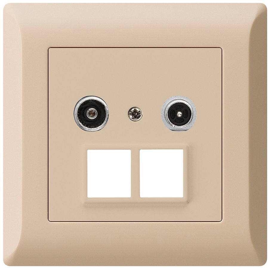 Prise multimédia ENC kallysto.line R/TV 23dB 2GHz beige