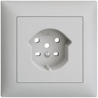 UP-Frontset EDIZIOdue hellgrau 88×88mm 1×T15A