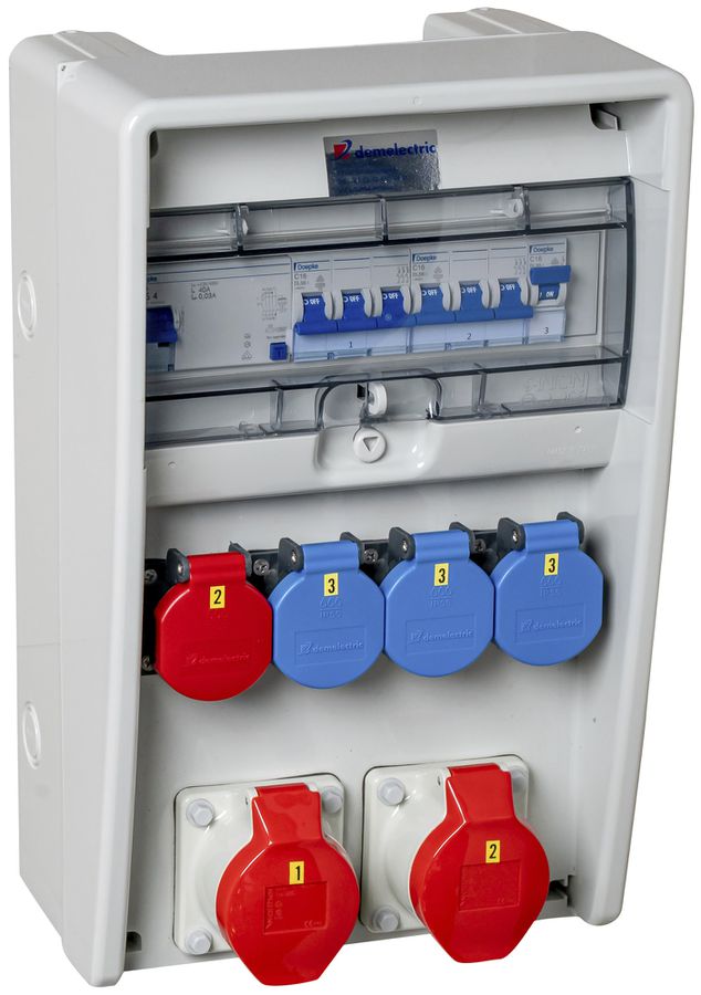 Stromverteiler DEM DB33739 40A 3×LS 1×FI 2×T23 1×T25 2×16A