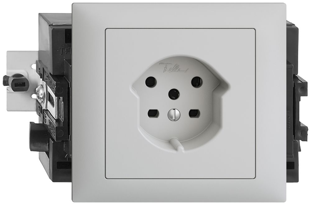 EB-Steckdose EDIZIOdue T15 hellgrau 49…69mm