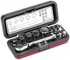 Bit+Steckschlüsselsatz Cimco ink. Ratsche+Bithalter 16-teilig