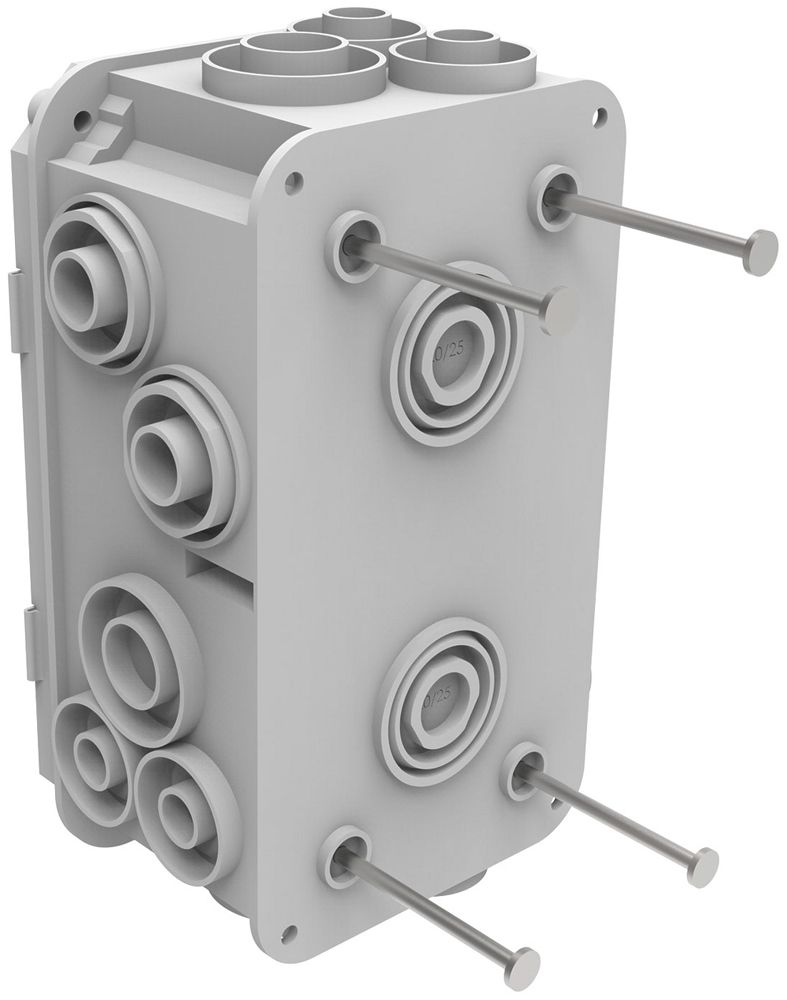UP-Einlasskasten Spotbox UP2, 2×1, mit Nägel, grau