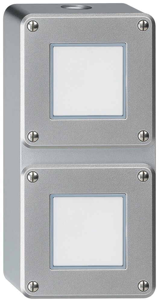 AP-Kombination Hager robusto IP55 I-I vertikal S3/1L+S3/1L aluminium
