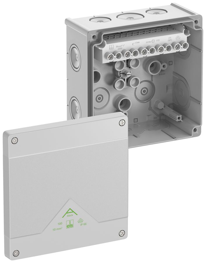 Scatola di derivazione AP Spelsberg Abox 100-10² 152×152×80mm IP66 gr