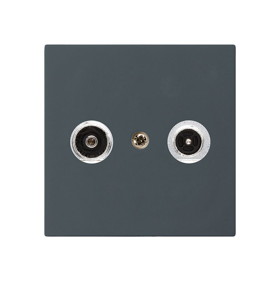 Antennendose kallysto R/TV Bauart A 10.5dB 2GHz anthrazit