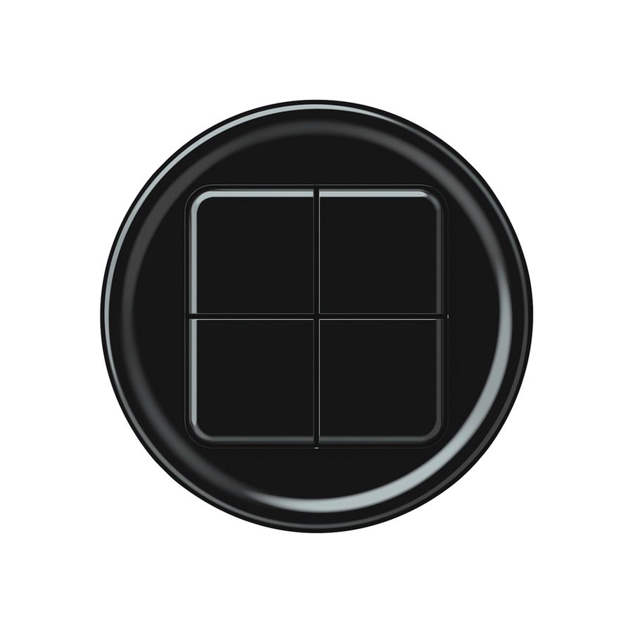 Kit frontale origin copertura per pulsante KNX 4× nero