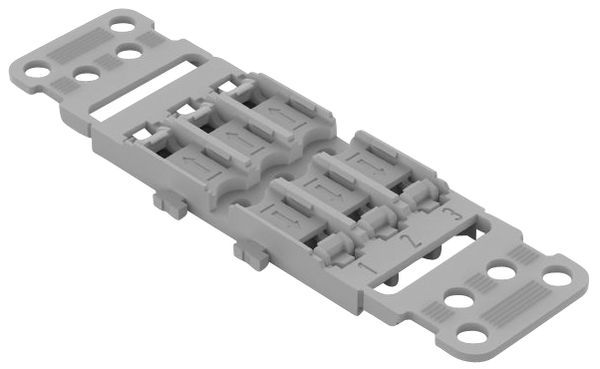 Adaptateur de fixation WAGO a.décharge d.traction 6×4mm² fixation à vis gris