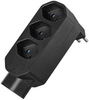 Mehrfachstecker LINE 3×T13+1×T13 drehbar 320° 10A 230V IP20 schwarz