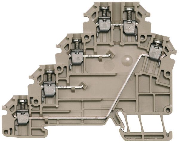 Sensor-/Aktor-Reihenklemme Weidmüller VLI DB Schraub.1.5mm² 6 Anschlüsse beige