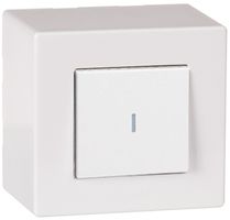 AP-Leucht-Drucktaster ARTEOR, Orientierung, weiss