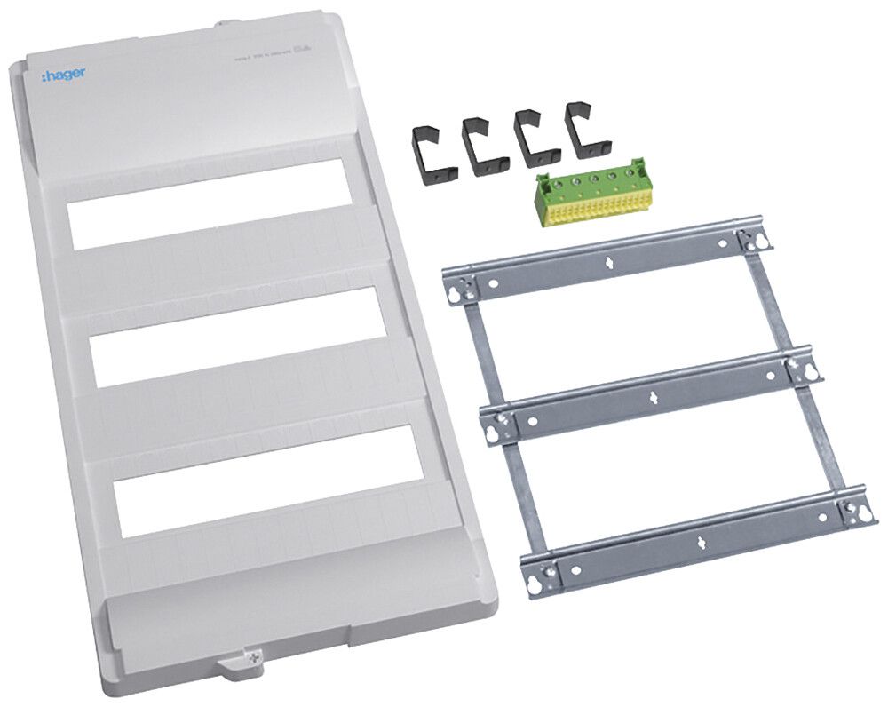 Kit de montage Hager volta sans cadre/porte 3-rangées