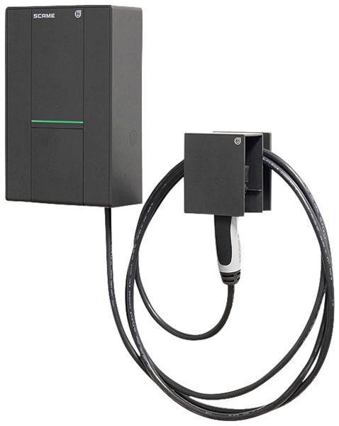 Wandladestation Scame LITE 22kW 32A 3L Mode 3 1×T2 5m IP55 IK08