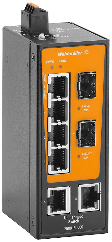 Switch Weidmüller IE-SW-BLB-08-6TX-2FESFP 6×RJ45 FE+2×SFP FE unmanaged