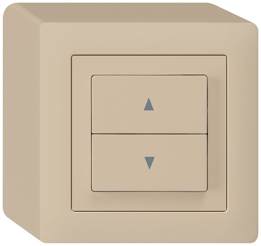 AP-Storentaster kallysto beige mit 2 Funktionstasten Steckklemmen