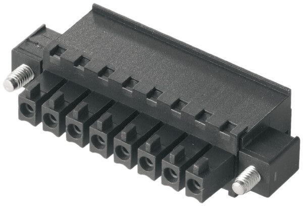 Buchsenstecker Weidmüller BCZ Flansch 3.81mm 4L verzinnt schwarz