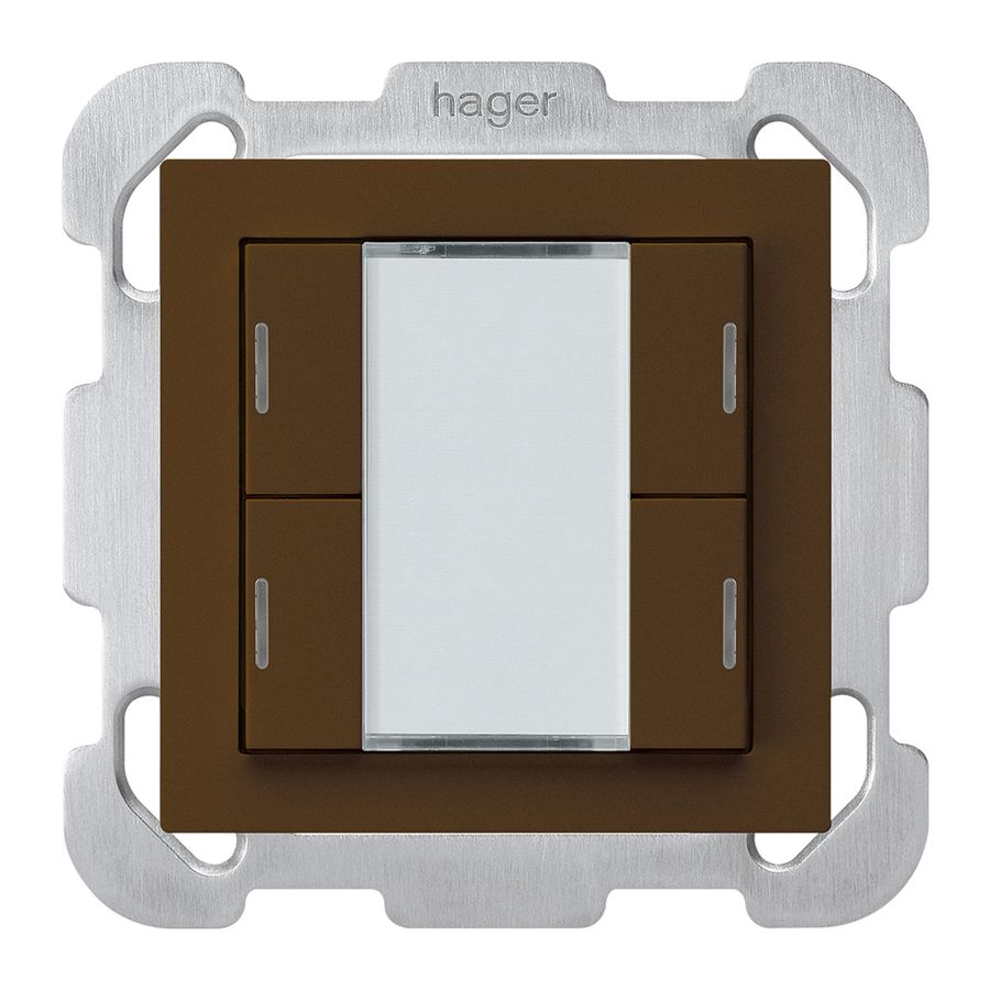 UP-Taster kallysto B KNX 4× RGB LED s/e-link braun