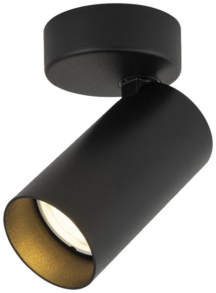 Plafoniera/applique SLV KAMI GU10 1×0…10W 114×70mm nero