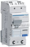 FI/LS-Schalter Hager RCBO QC 2P 230V Char.B 6A 0.03A Typ A 6kA 2TE