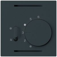 Thermostat Hager kallysto A, mit Schalter Heizen/Kühlen, schwarz