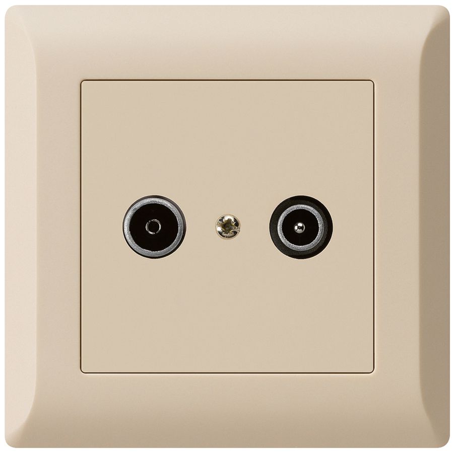 Prise de passage ENC kallysto.line R/TV 23dB beige