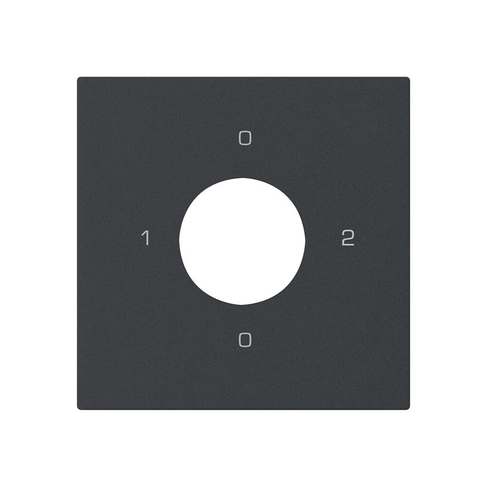 Kit frontale per interruttore a chiave S2 60×60mm kallysto 0-1-0-2 nero