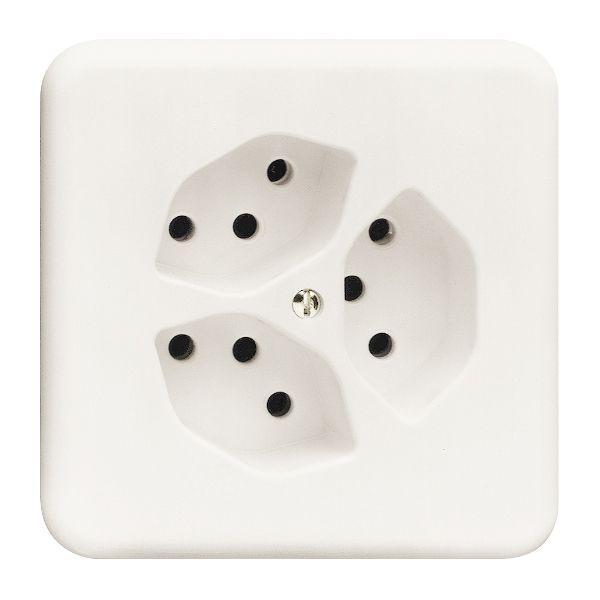 UP-Steckdose FH 3×T13 POMI weiss