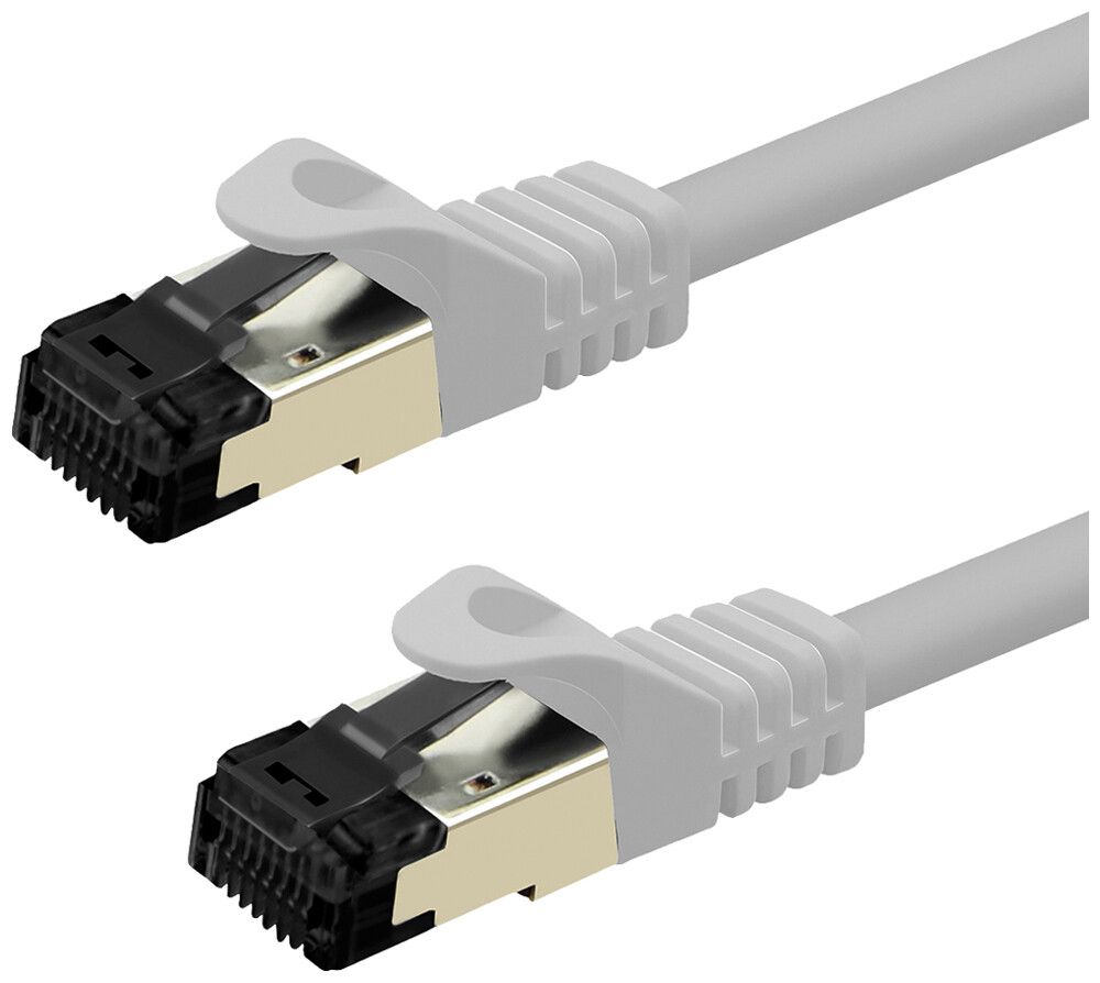 Câble patch RJ45 VALUE CAT8.1 S/FTP AWG26 1:1 LSZH blanc 1m