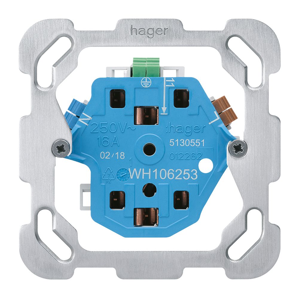 Einsatz zu Steckdose Hager 2×T13/23 F