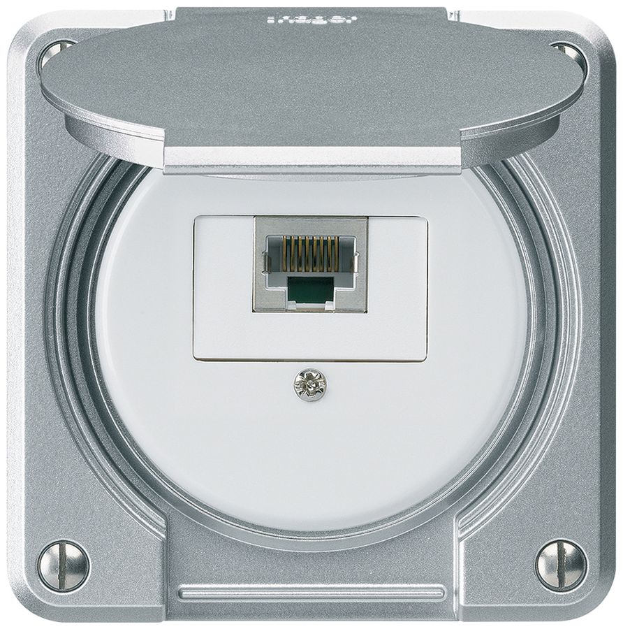UP-Anschlussdose robusto IP55 aluminium 1×RJ45/s für Kombination