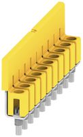 Connessione trasversale 10 morsetti 32A 400V 5.1mm isolato giallo