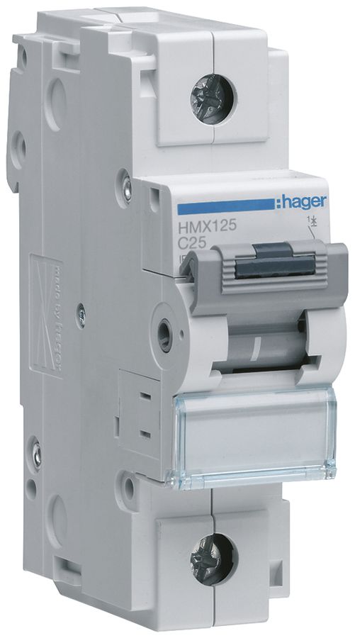Disjoncteur Hager MCB 1P 230V type C 25A 1.5UM