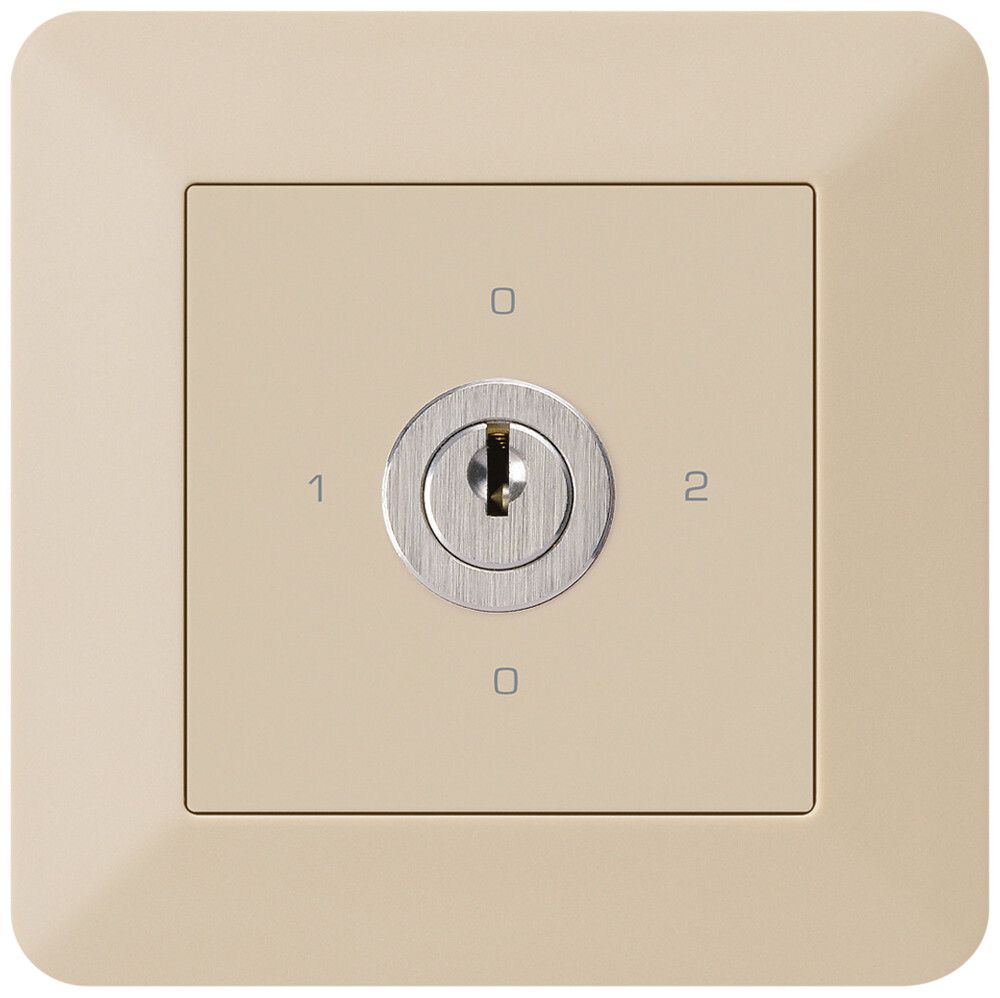UP-Drehschalter kallysto.trend 2/1L beige mit Schloss Kaba 8