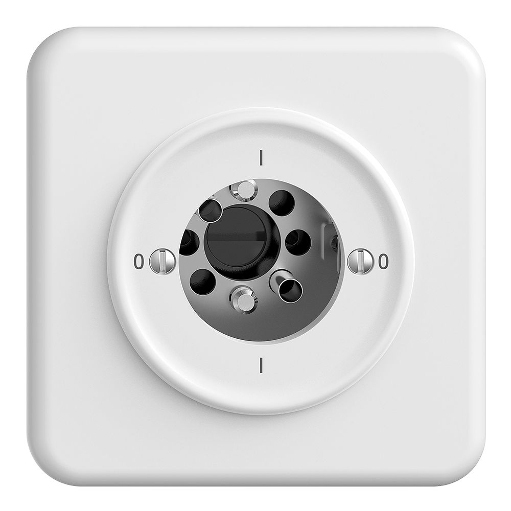 UP-Drehschalter STANDARDdue 0/1L weiss für Sicherheitsschloss, ohne Zylinder