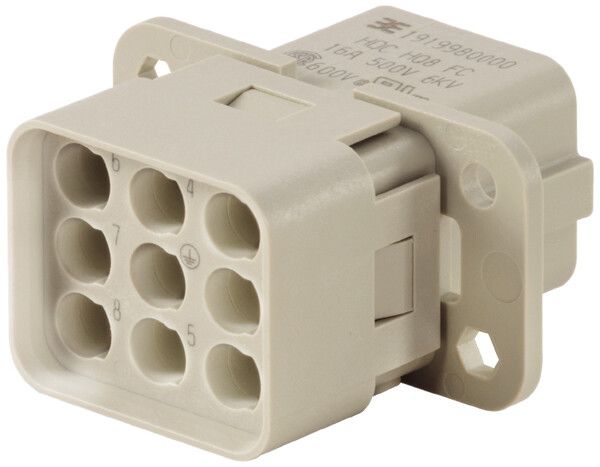 Insert femelle Weidmüller HDC HQ 500V 16A 8L à sertir grd. HQ