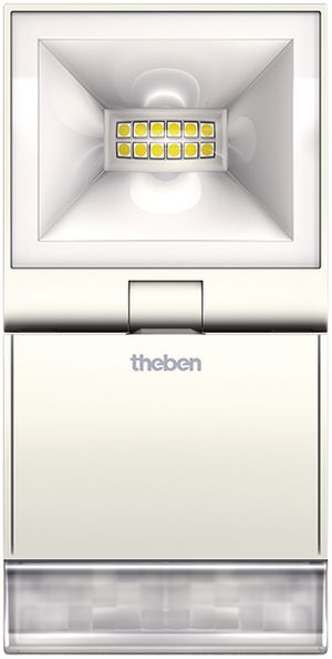 Projecteur LED theLeda S10, 10W 840lm 4000K, avec détecteur de mouvement, blanc