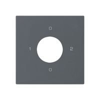 Kit frontal pour interrupteur à clé S2 60×60mm kallysto 0-1-0-2 anthracite