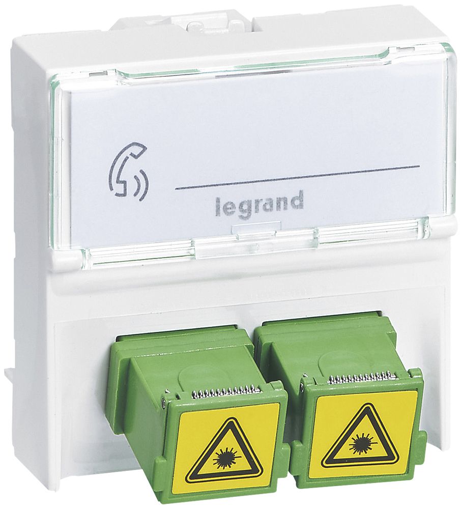 Anschlussdose MOS LWL 2×SC/APC Simplex 2 Module weiss