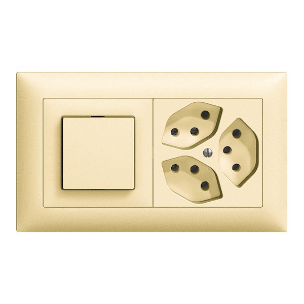 Combinaison ENC EDIZIOdue 3/1P+3×T13 vanille, horizontale