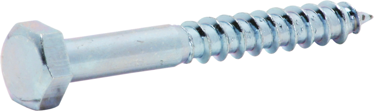 Vis à bois 6-pans 6×50mm DIN 571, fraisée, zinguée bleu