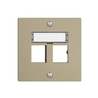 Kit de montage EDIZIOdue sortie droite, pour 2×RJ45 freenet, sand