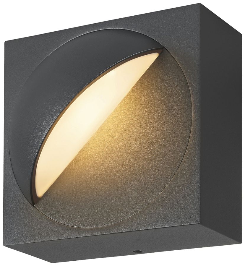 LED-Wandleuchte SLV LID I 15W 900lm 2700/3000K IP65 DIM 90×130mm anthrazit