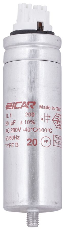Kondensator ICAR IL 1/200 35X103MM 20µF 250V f.Leuchte (parallel) Ø35×103mm