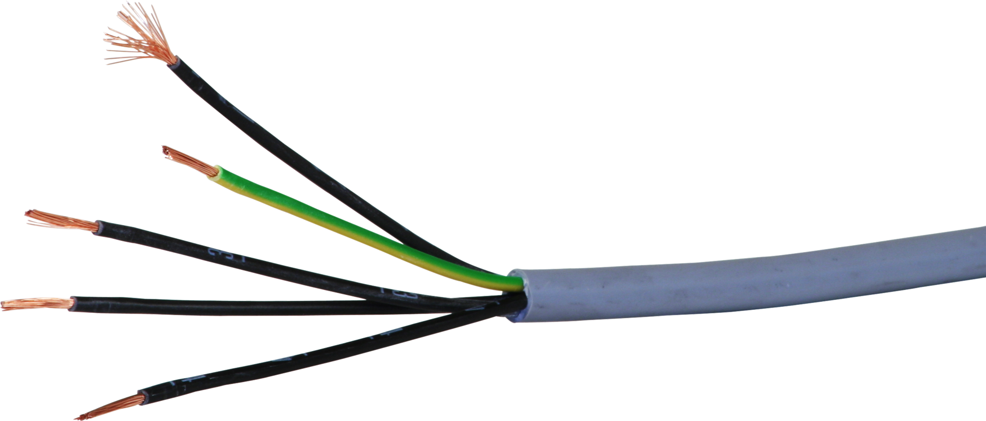 Câble de commande LiYY 5×1mm² numéroté gris