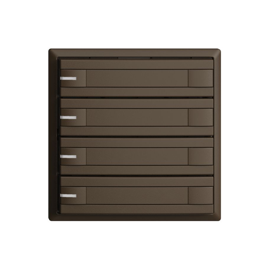 Poussoir KNX RGB EDUE, 250mW, a.LED RGB, papier, 4×poussoir, C.2×T., cof