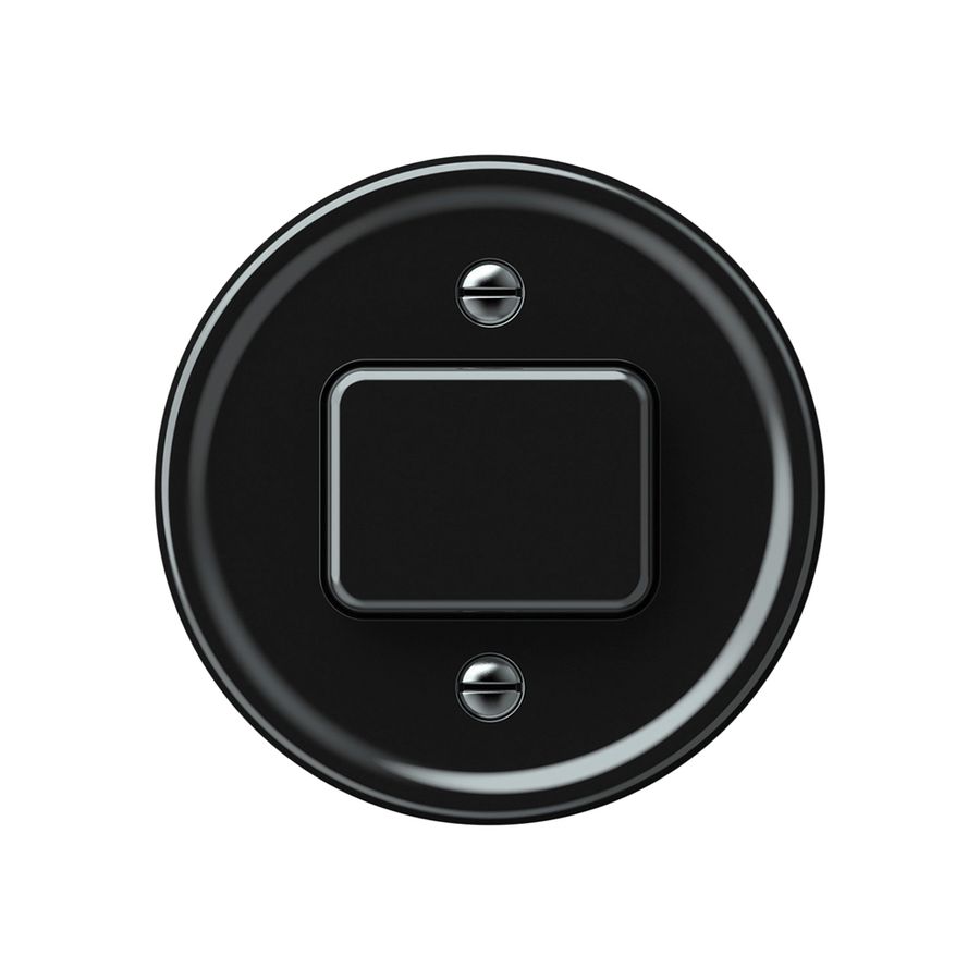 Drucktaster Hager origin 1CO 10A 230V 60×60mm schwarz