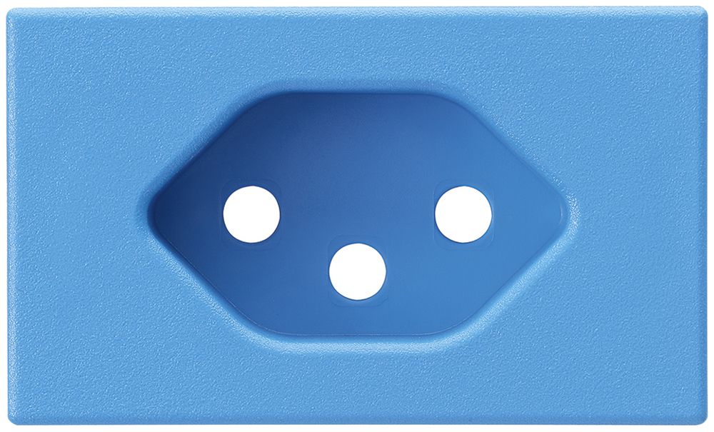 Frontplatte zu FLF-Steckdose Hager 1×Typ 23 Z blau