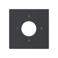 Kit frontal pour interrupteur à clé S2 60×60mm kallysto 0-1-0-2 noir