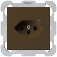 Presa INC Hager kallysto 1×T23 illuminato B marrone