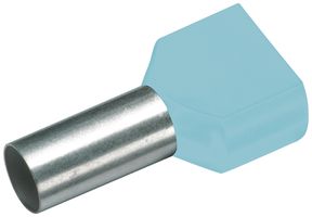 Zwillings-Aderendhülse Cimco 0.34mm² 8×15mm Kupfer PP türkis